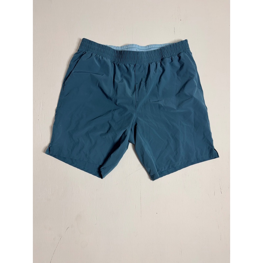 Shinesty Ball Hammock Men XL Teal Blue Lined Athletic Gym Running Shorts 7"